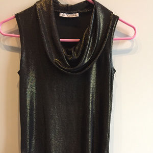 Elegant, sophisticated mettalic top